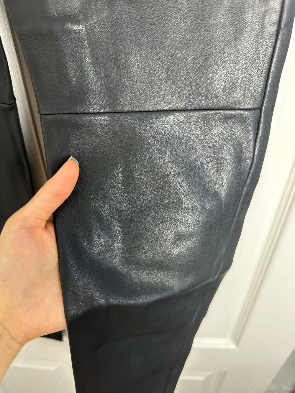 Free People Never Let Go Faux Leather moto stretch Leggings Black 24 chic boho